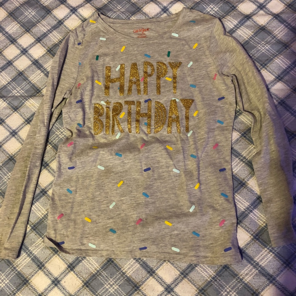 Happy Birthday long sleeve shirt size 10/12
